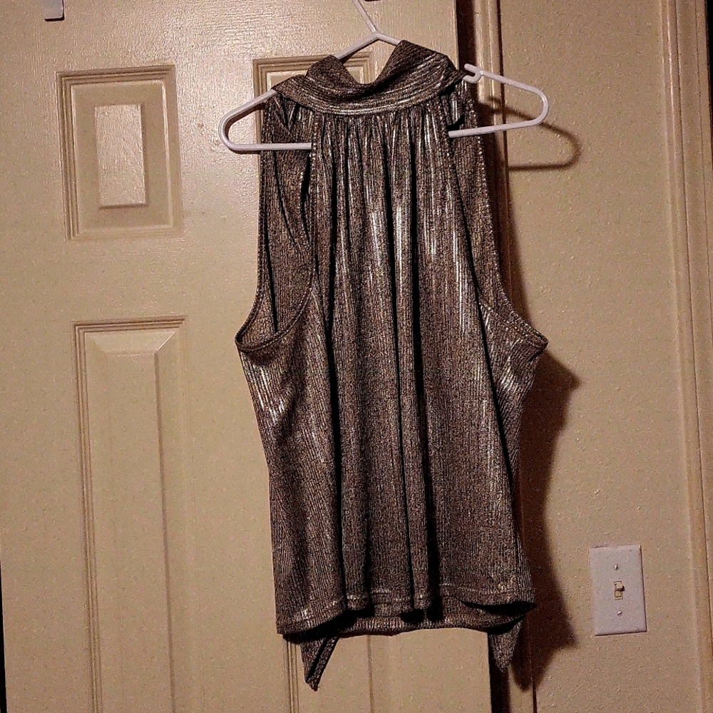 Maeve by Anthropologie gold shimmer top